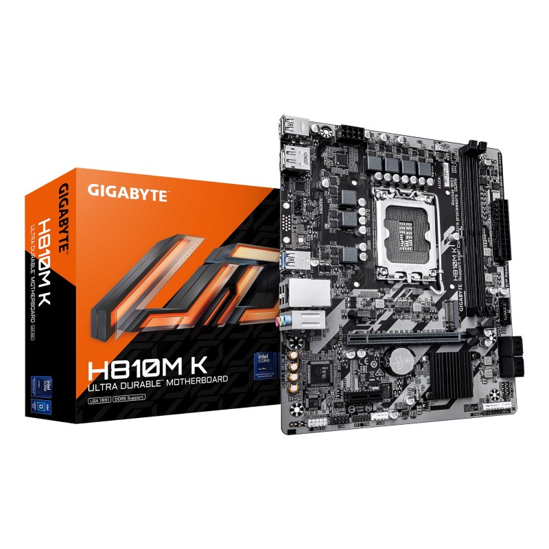 GIGABYTE H810M K материнская плата Intel H810 LGA 1851 (Socket V1) Микро ATX