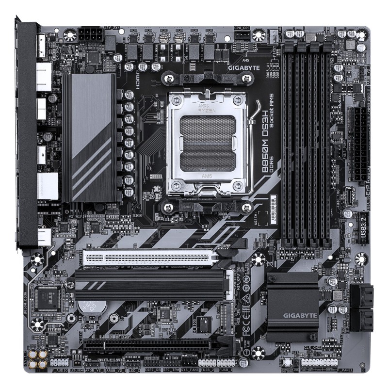 GIGABYTE B850M DS3H (rev. 1.2) AMD B850 Socket AM5 Микро ATX