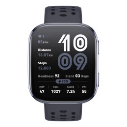 Amazfit Bip 6 Black 5 cm (1.97") AMOLED Цифровой 390 x 450 пикселей Сенсорный экран Черный GPS (спутниковый)