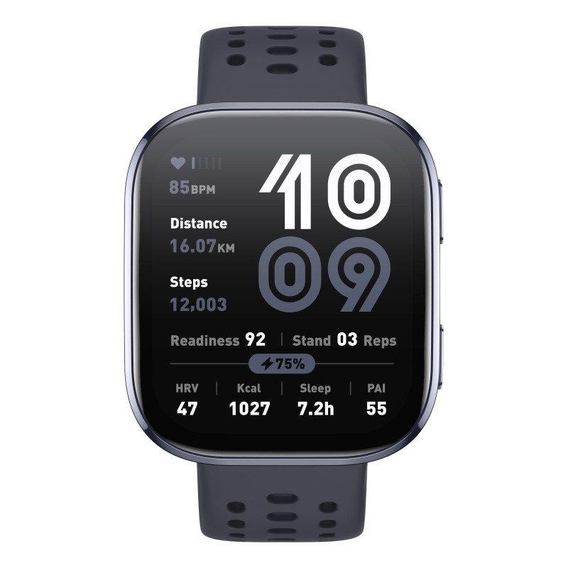 Amazfit Bip 6 Black 5 cm (1.97") AMOLED Digitāls 390 x 450 pikseļi Skārienjūtīgais ekrāns Melns GPS