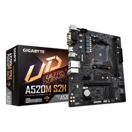 GIGABYTE A520M S2H материнская плата AMD A520 Разъем AM4 Микро ATX