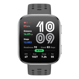 Amazfit Bip 6 Charcoal 5 cm (1.97") AMOLED Digitāls 390 x 450 pikseļi Skārienjūtīgais ekrāns Sudrabs GPS