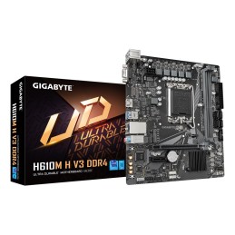 GIGABYTE H610M H V3 DDR4 mātes plate Intel H610 Express LGA 1700 mikro ATX