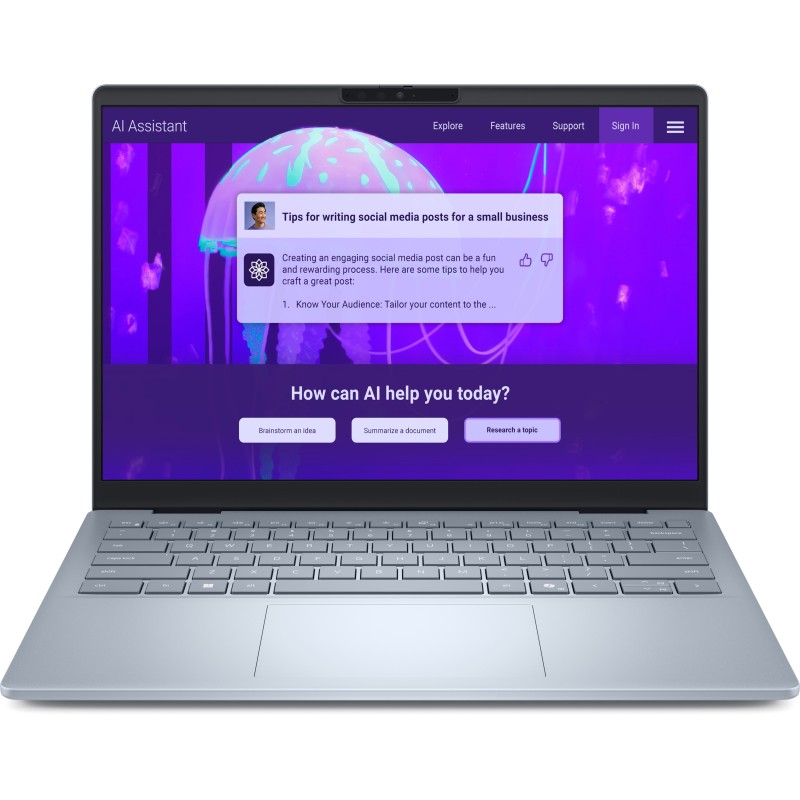 DELL 14 Plus DB14250 Intel Core Ultra 7 256V Ноутбук 35,6 cm (14") 2.5K 16 GB LPDDR5x-SDRAM 512 GB Твердотельный накопитель