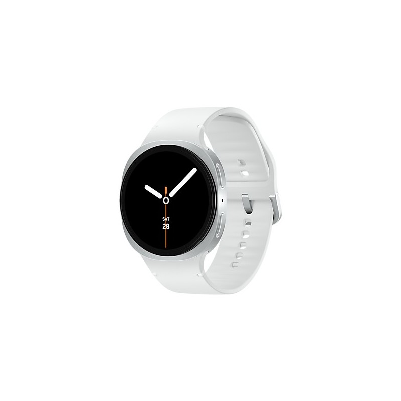Samsung Galaxy Watch 8 3,81 cm (1.5") AMOLED 44 mm Digitāls 480 x 480 pikseļi Skārienjūtīgais ekrāns Sudrabs Wi-Fi GPS