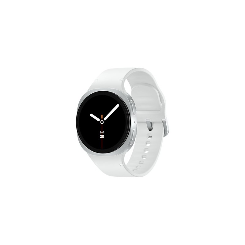 Samsung Galaxy Watch 8 3,3 cm (1.3") AMOLED 40 mm Цифровой 438 x 438 пикселей Сенсорный экран 4G Серебристый Wi-Fi GPS