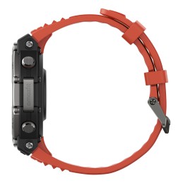 Amazfit T-Rex 3 Lava 3,81 cm (1.5") AMOLED 48.5 mm Digitāls 480 x 480 pikseļi Skārienjūtīgais ekrāns Melns, Nerūsējošs tērauds