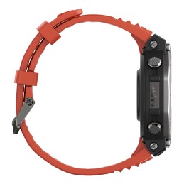 Amazfit T-Rex 3 Lava 3,81 cm (1.5") AMOLED 48.5 mm Digitāls 480 x 480 pikseļi Skārienjūtīgais ekrāns Melns, Nerūsējošs tērauds