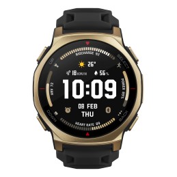 Amazfit T-rex 3 Pro 3,35 cm (1.32") AMOLED 44 mm Цифровой 466 x 466 пикселей Сенсорный экран Золото Wi-Fi GPS (спутниковый)