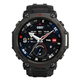 Amazfit T-Rex 3 Pro 3,81 cm (1.5") AMOLED 48 mm Digitāls 480 x 480 pikseļi Skārienjūtīgais ekrāns Melns Wi-Fi GPS