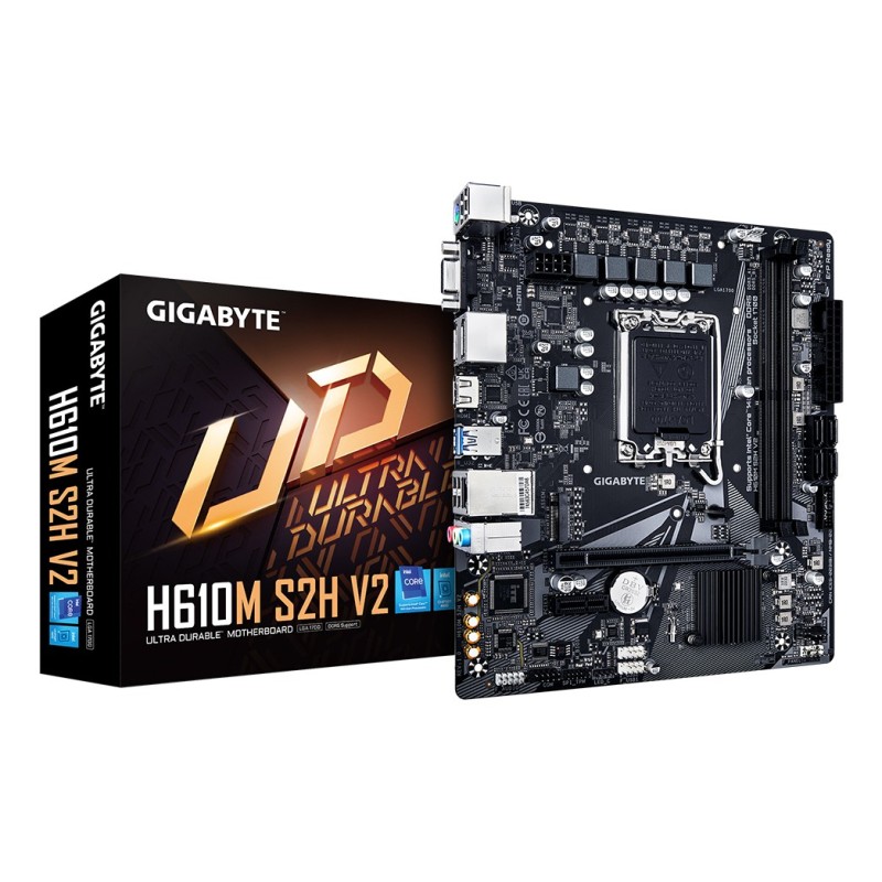 GIGABYTE H610M S2H V2 mātes plate Intel H610 Express LGA 1700 mikro ATX