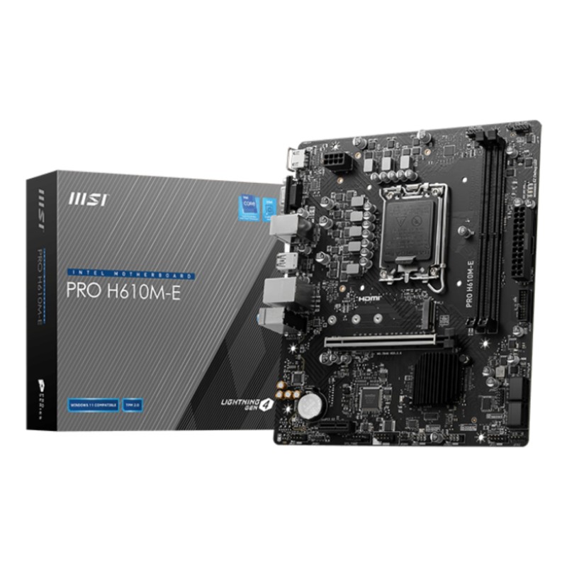 MSI PRO H610M-E mātes plate Intel H610 LGA 1700 mikro ATX