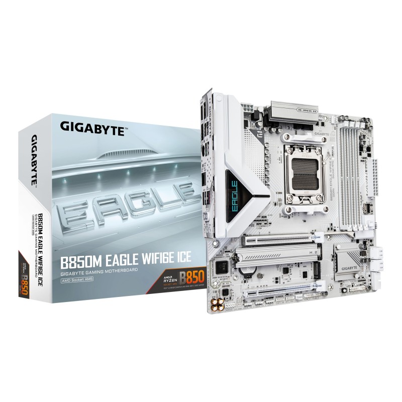 GIGABYTE B850M EAGLE WIFI6E ICE AMD B850 AM5 pieslēgvieta mikro ATX