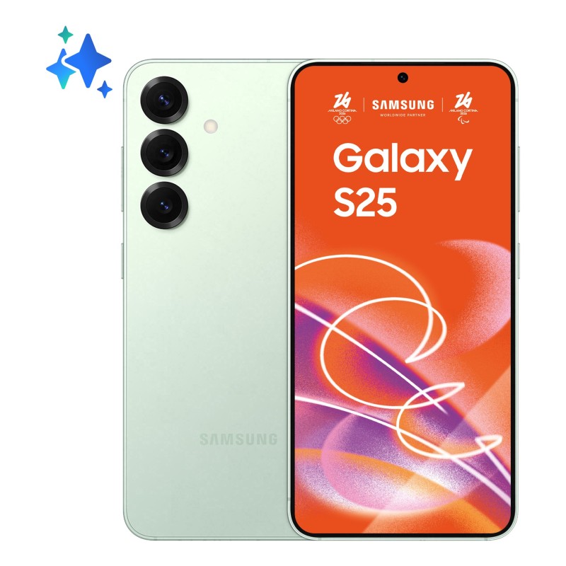 Samsung Galaxy S25 15,8 cm (6.2") Две SIM-карты Android 15 5G USB Type-C 12 GB 256 GB 4000 mAh Мятный цвет
