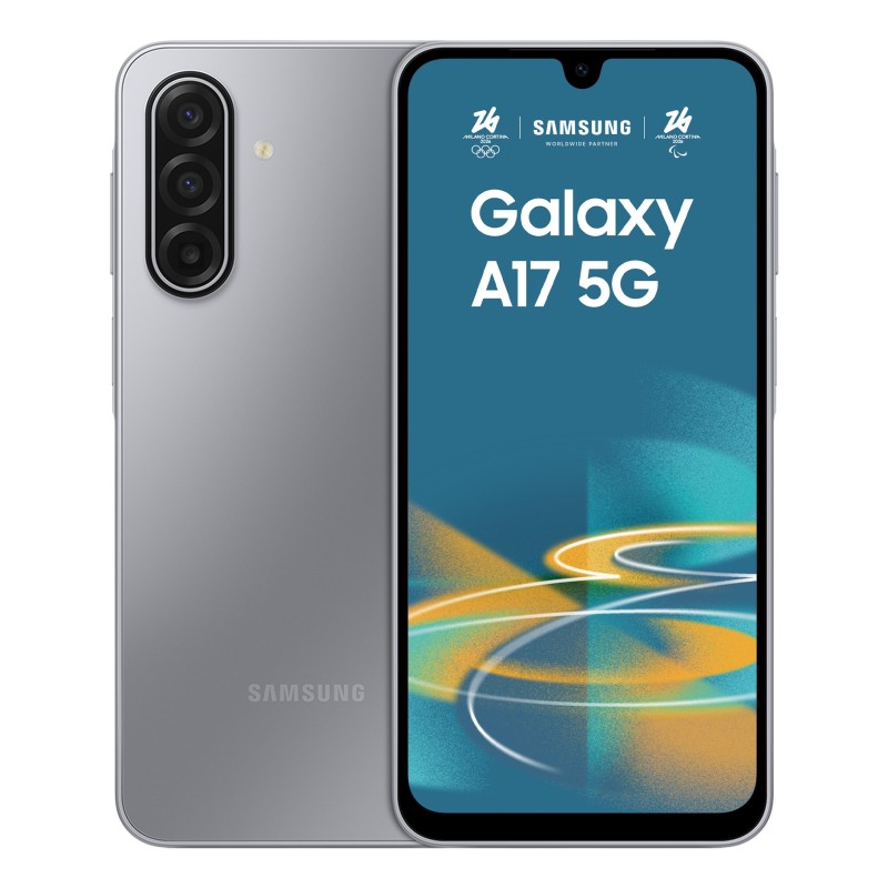 Samsung Galaxy A17 5G 17 cm (6.7") Hibrīda duālā SIM Android 15 USB Veids-C 4 GB 128 GB 5000 mAh Pelēks