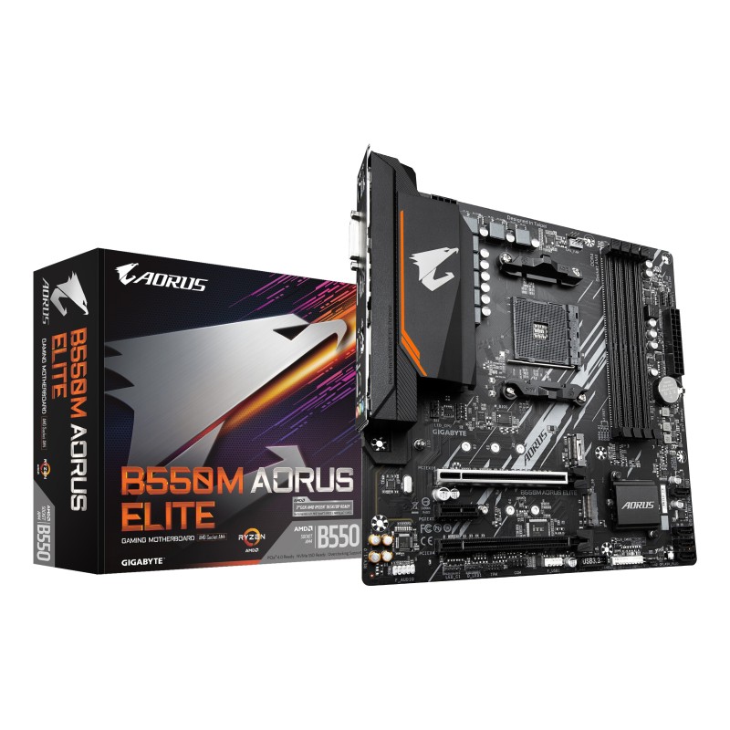 GIGABYTE B550M AORUS ELITE mātes plate AMD B550 Ligzda AM4 mikro ATX