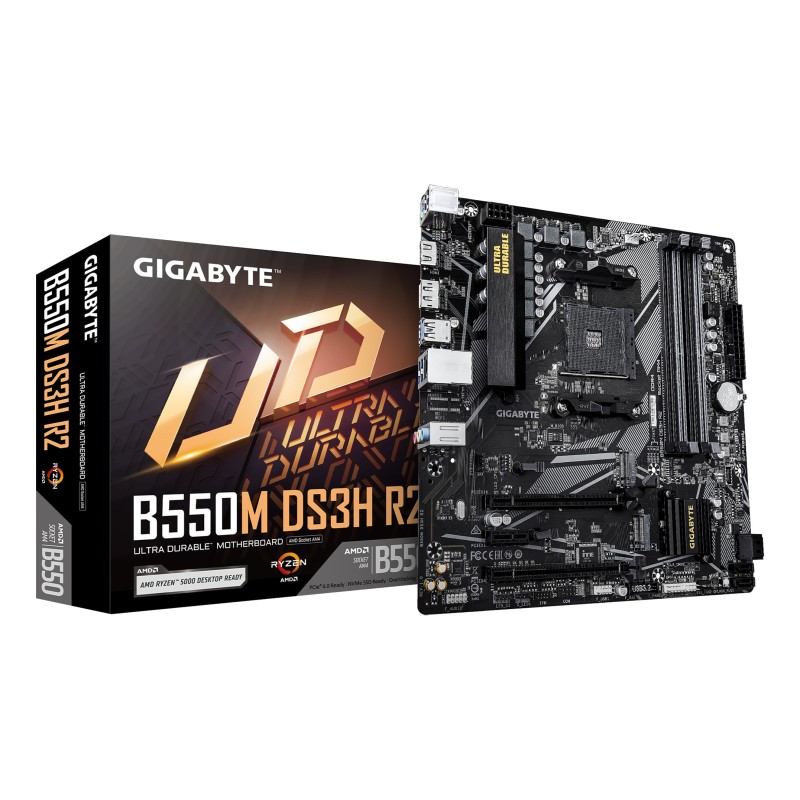 GIGABYTE B550M DS3H R2 mātes plate AMD B550 Ligzda AM4 mikro ATX