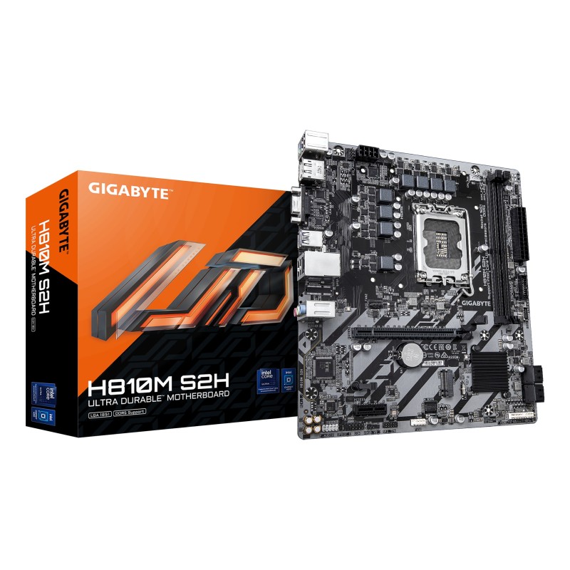 GIGABYTE H810M S2H mātes plate Intel H810 LGA 1851 (Socket V1) mikro ATX
