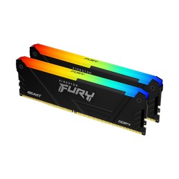 Kingston Technology FURY Beast RGB atmiņas modulis 16 GB 2 x 8 GB DDR4 3600 MT s 288-pin DIMM