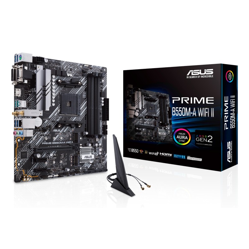 ASUS PRIME B550M-A WIFI II AMD B550 Разъем AM4 Микро ATX