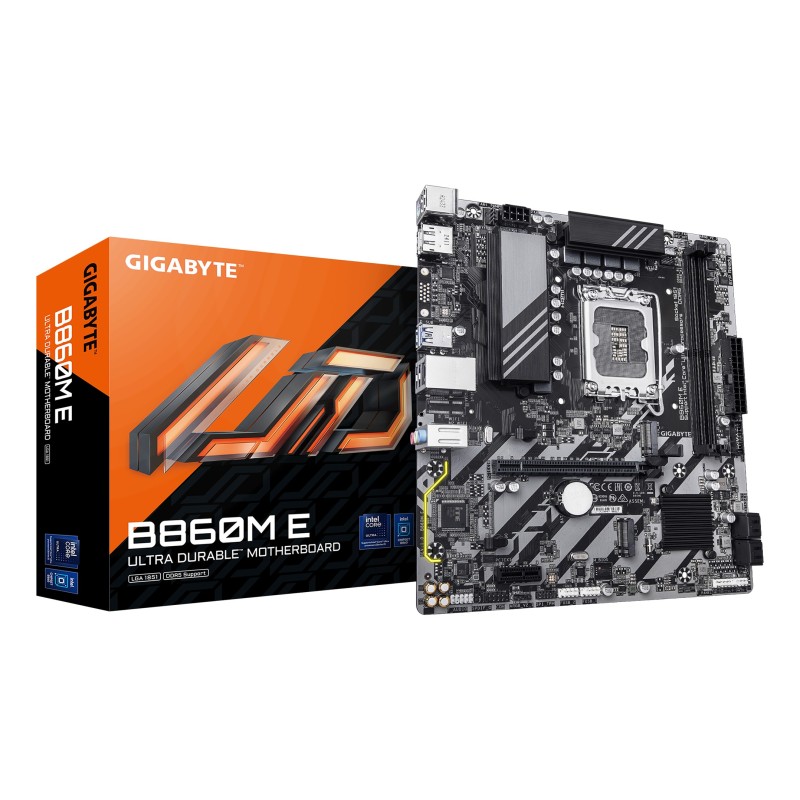 GIGABYTE B860M E материнская плата Intel B860 LGA 1851 (Socket V1) Микро ATX