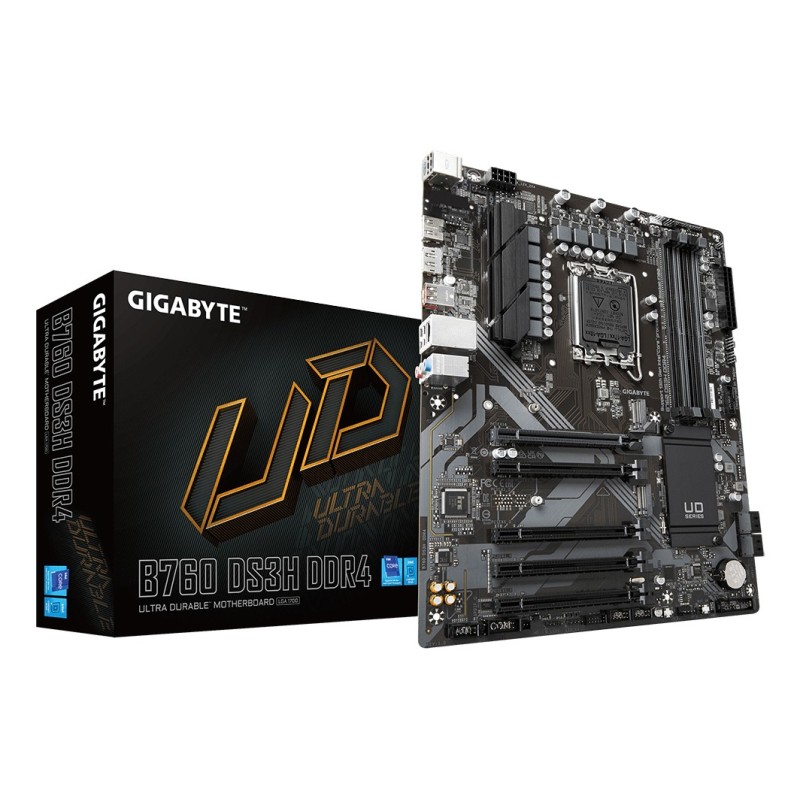 GIGABYTE B760 DS3H DDR4 mātes plate Intel B760 Express LGA 1700 ATX