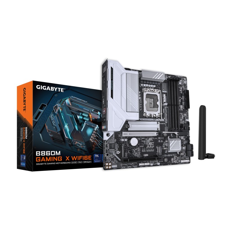 GIGABYTE B860M GAMING X WIFI6E mātes plate Intel B860 LGA 1851 (Socket V1) mikro ATX