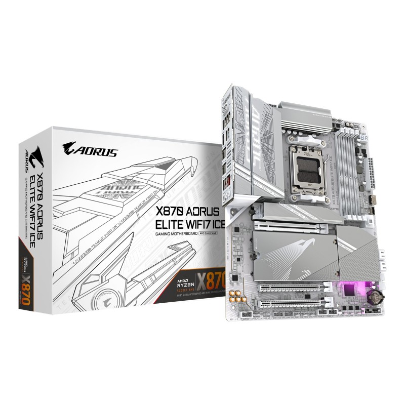 GIGABYTE X870 AORUS ELITE WIFI7 ICE AMD X870 AM5 pieslēgvieta ATX