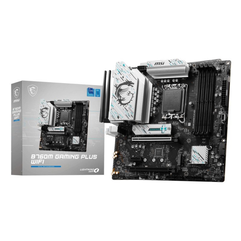 MSI B760M GAMING PLUS WIFI mātes plate Intel B760 LGA 1700 mikro ATX