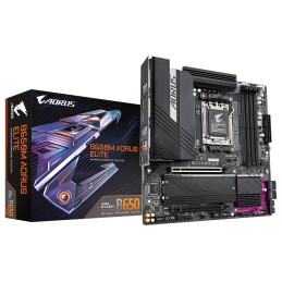 GIGABYTE B650M AORUS ELITE mātes plate AMD B650 AM5 pieslēgvieta ATX