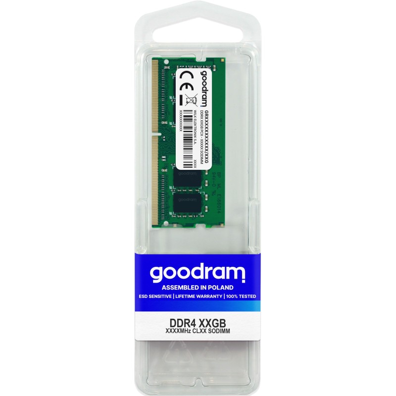 Goodram GR3200S464L22 16G atmiņas modulis 16 GB 1 x 16 GB DDR4 260-pin SO-DIMM
