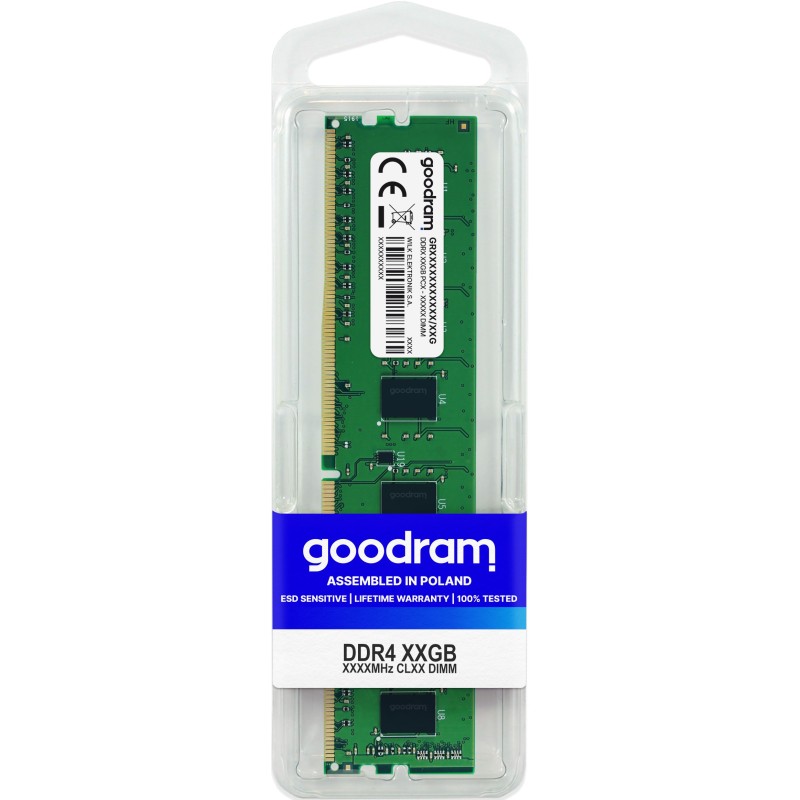 Goodram GR3200D464L22S 8G atmiņas modulis 8 GB 1 x 8 GB DDR4 288-pin DIMM