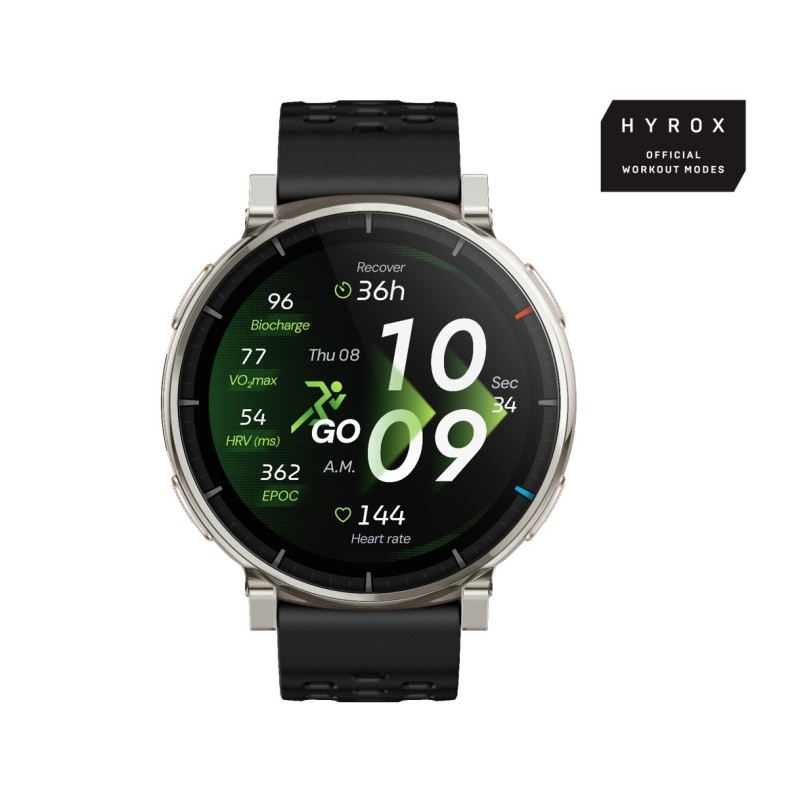 Amazfit Active 3 3,35 cm (1.32") AMOLED Цифровой 466 x 466 пикселей Сенсорный экран Золото GPS (спутниковый)