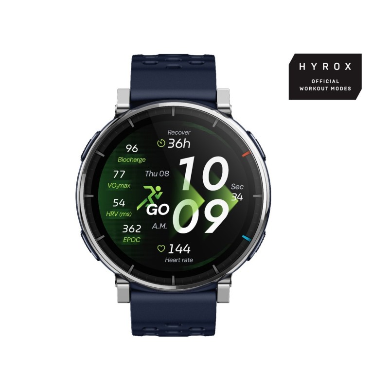 Amazfit W2558GL2N smartwatch   sport watch 3,35 cm (1.32") AMOLED Цифровой 466 x 466 пикселей Сенсорный экран Серебристый GPS