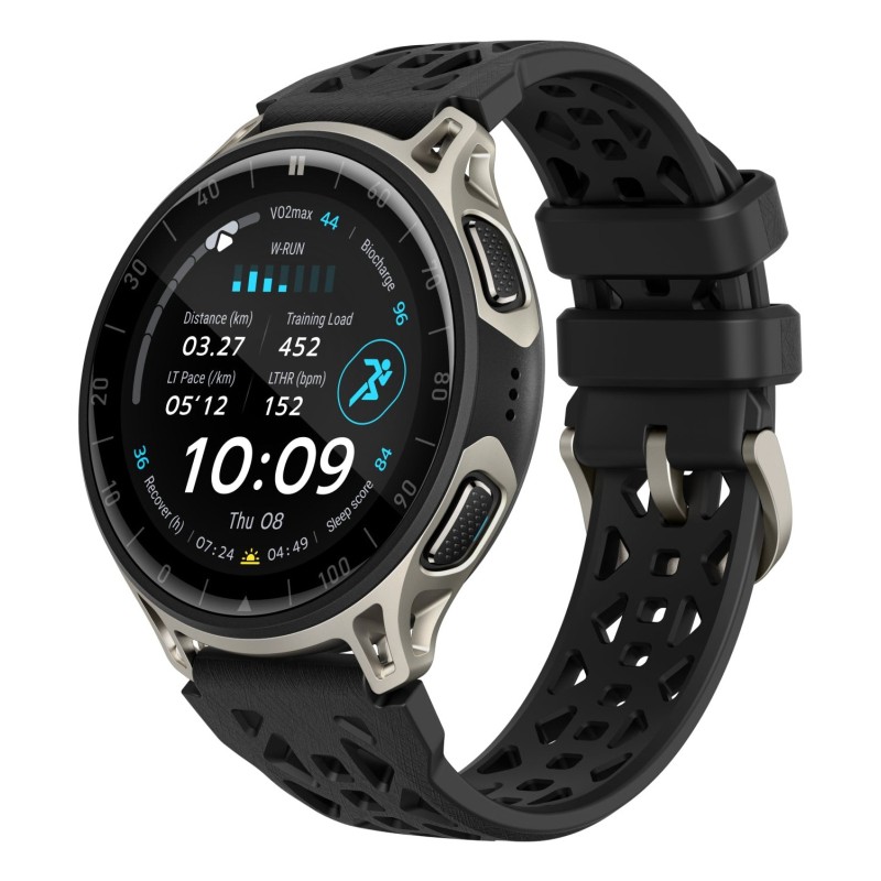 Amazfit Cheetah 2 Pro 3,35 cm (1.32") AMOLED 48 mm Цифровой 466 x 466 пикселей Сенсорный экран Черный, Титановый Wi-Fi GPS