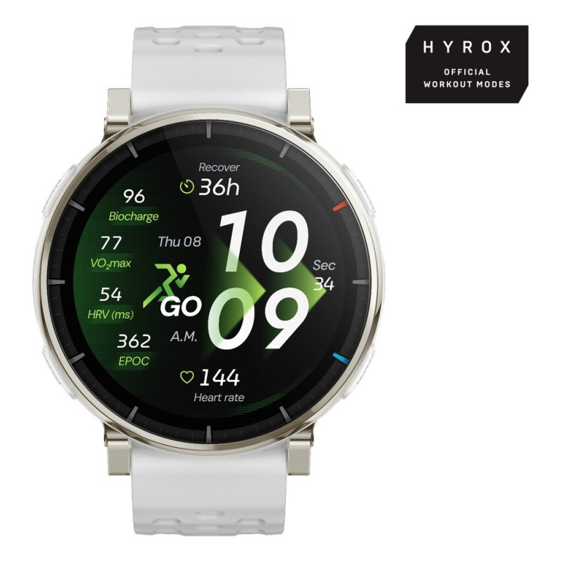 Amazfit Active 3 1.32" AMOLED Digital 466 x 466 pixels Touchscreen Gold GPS (satellite)