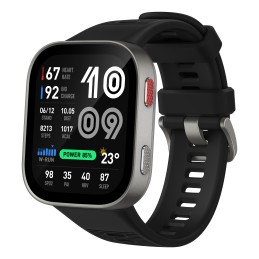 Amazfit Bip Max 5,26 cm (2.07") AMOLED Digitāls 432 x 514 pikseļi Skārienjūtīgais ekrāns Sudrabs Wi-Fi GPS