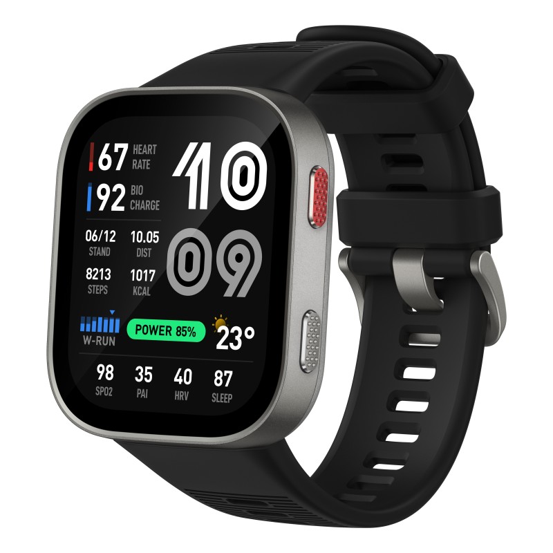 Amazfit Bip Max 5,26 cm (2.07") AMOLED Digitāls 432 x 514 pikseļi Skārienjūtīgais ekrāns Sudrabs Wi-Fi GPS