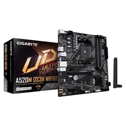GIGABYTE A520M DS3H WIFI6E AMD A520 Разъем AM4 Микро ATX