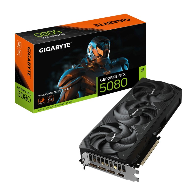GIGABYTE GeForce RTX 5080 WINDFORCE OC V2 SFF 16G NVIDIA 16 GB GDDR7
