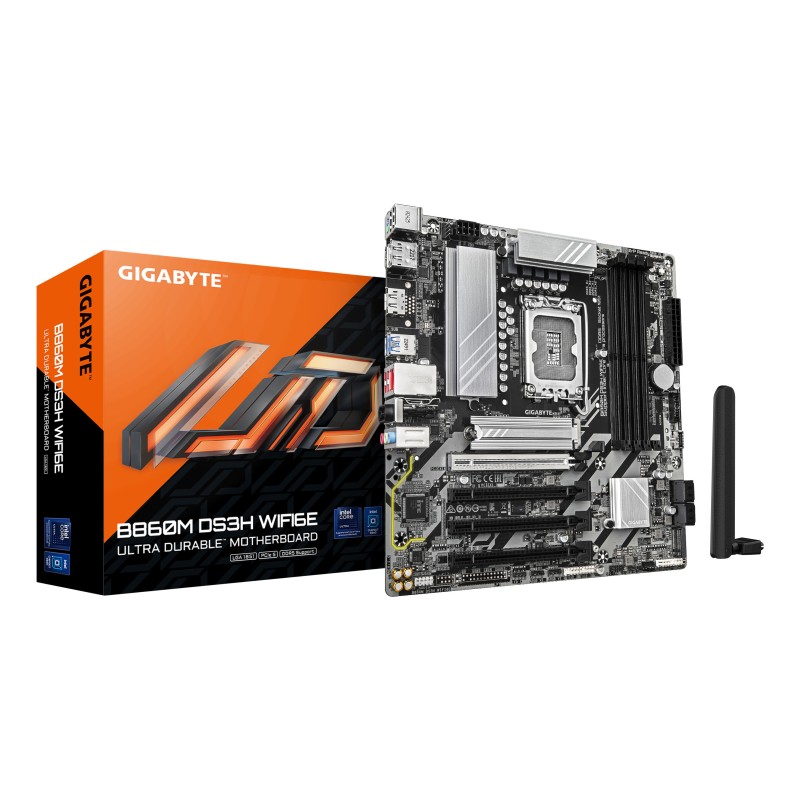 GIGABYTE B860M DS3H WIFI6E материнская плата Intel B860 LGA 1851 (Socket V1) Микро ATX