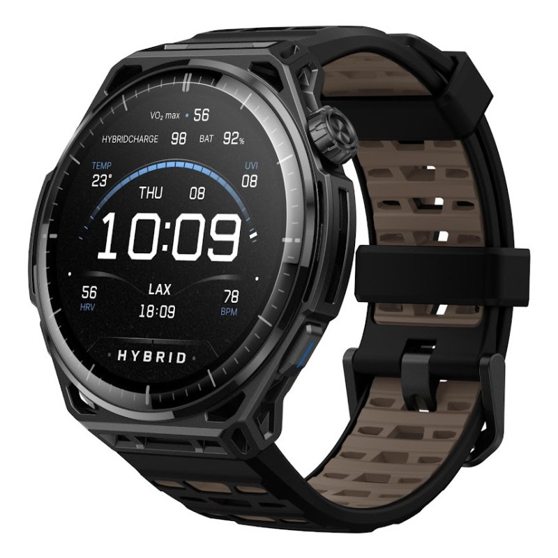 Amazfit Balance 3 3,81 cm (1.5") AMOLED 51 mm Цифровой 480 x 480 пикселей Сенсорный экран Титановый, Черный Wi-Fi GPS