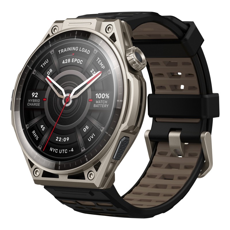 Amazfit Balance Ultra 3,81 cm (1.5") AMOLED 51 mm Digitāls 480 x 480 pikseļi Skārienjūtīgais ekrāns Titāns Wi-Fi GPS