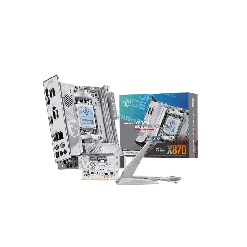 MSI MPG X870I EDGE TI EVO WIFI mātes plate AMD X870 AM5 pieslēgvieta mini ITX