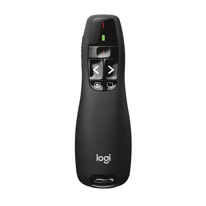 Logitech R400 multimediju prezentētājs RF Melns