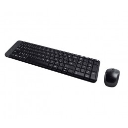 Logitech Wireless Combo MK220 tastatūra Pele iekļauta Birojs RF Bezvadu QWERTY International EER Melns