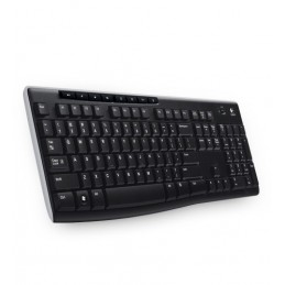 Logitech Wireless Keyboard K270 клавиатура Дома Беспроводной RF QWERTY Международный американский стандарт Черный