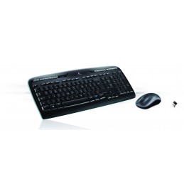 Logitech Wireless Combo MK330 tastatūra Pele iekļauta Universāls RF Bezvadu Krievu Melns