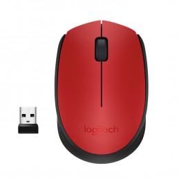 Logitech M171 Red-K pele Birojs Abām rokām RF Bezvadu Optisks 1000 DPI