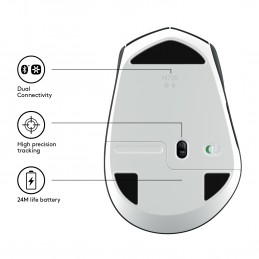 Logitech M720 pele Birojs Labā roka RF bezvadu sakari + Bluetooth Optisks 1000 DPI